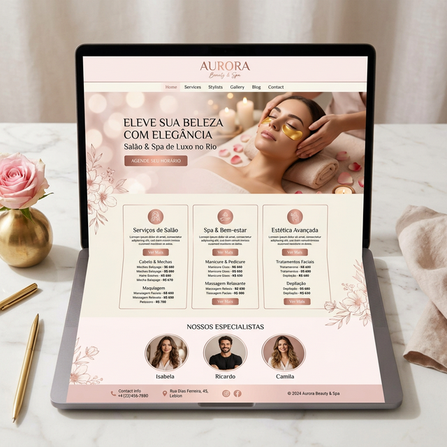 Site e Marketing Salão de Beleza - Projeto Markenet